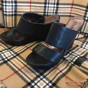 Charles David •Black wedges with 4 inch heel•